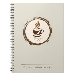 Custom Coffee Shop Notebook with Logo Notizblock