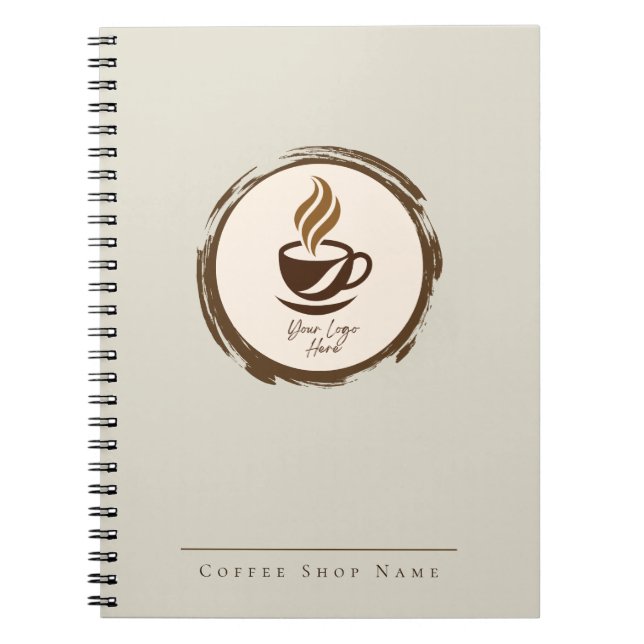 Custom Coffee Shop Notebook with Logo Notizblock (Vorderseite)