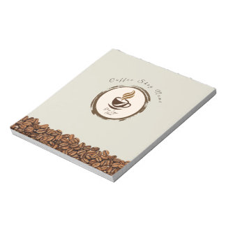 Custom Coffee Shop Notepad – Personalized Logo  Notizblock