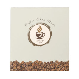Custom Coffee Shop Notepad – Personalized Logo Notizblock