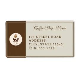 Custom Coffee Shop Shipping Labels – Personalized