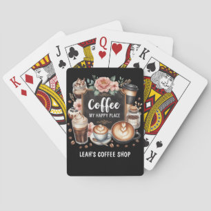 ☕ Custom Coffeecore Kitchen Café Kaffee Happy Plac Spielkarten