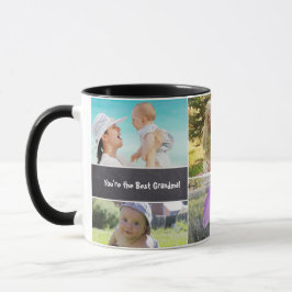 Custom Collage 6 Foto, Personalisiert, zweifarbig Tasse