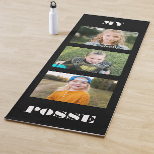 Custom Collage Foto Black My Posse Yogamatte