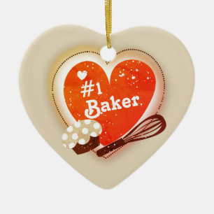 Custom color #1 Baker Christmas tree ornament