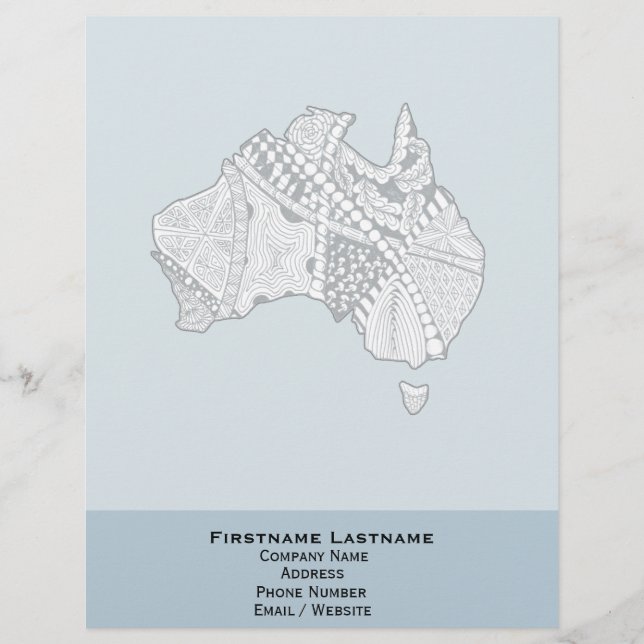 Custom Color Australia Karte (Vorderseite)