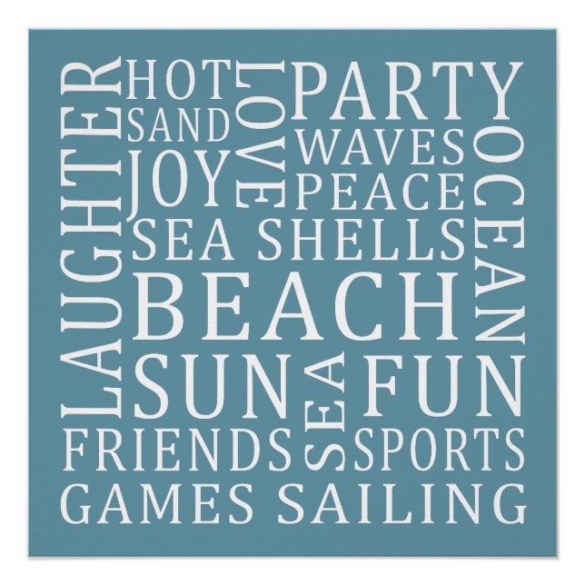 Custom Color Beach House Poster (Vorderseite)