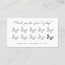 Custom Color Butterfly Monogram Social Media Icons Treuekarte