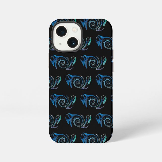 Custom Color Dragon Pattern iPhone Hülle (Rückseite)