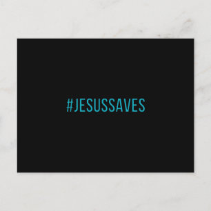 Custom Color Hashtag Jesus Rette Postkarte