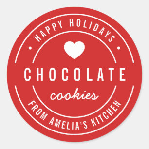 Custom Color hausgemachte Waren Küche glücklichen  Runder Aufkleber