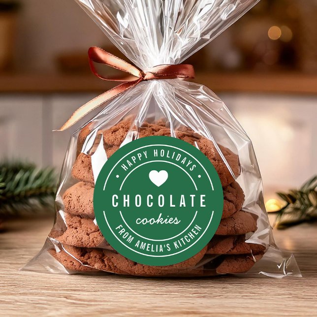 Custom Color hausgemachte Waren Küche glücklichen  Runder Aufkleber (Von Creator hochgeladen)