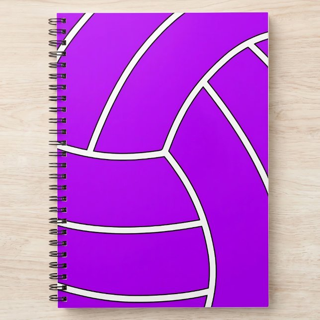 Custom Color Volleyball-Notebook Notizblock (Custom color volleyball notebook on desk. Great for volleyball players, coaches and fans.)