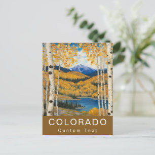 Custom Colorado Aspens Mountains Fall Postkarte
