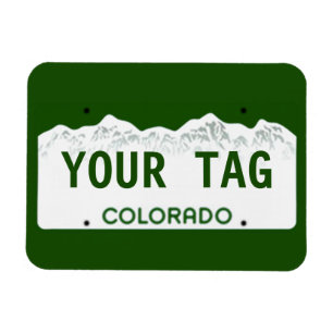 Custom Colorado License Plate Magnet