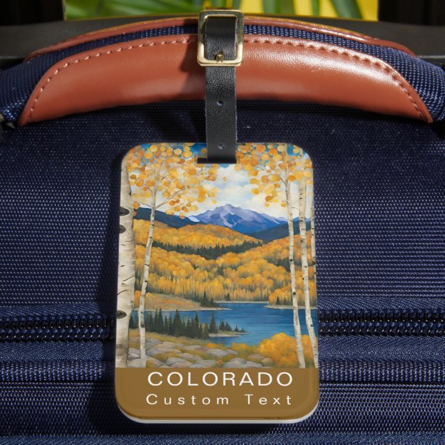 Custom Colorado Mountain Vacation Souvenir Gepäckanhänger (Vorderseite Insitu 2)