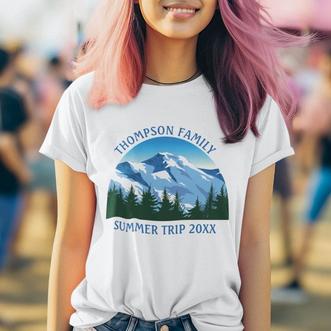 Custom Colorado Ski Trip Mountain Family Wiederseh T-Shirt (Von Creator hochgeladen)