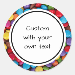 Custom Colorful Button Candy Runder Aufkleber