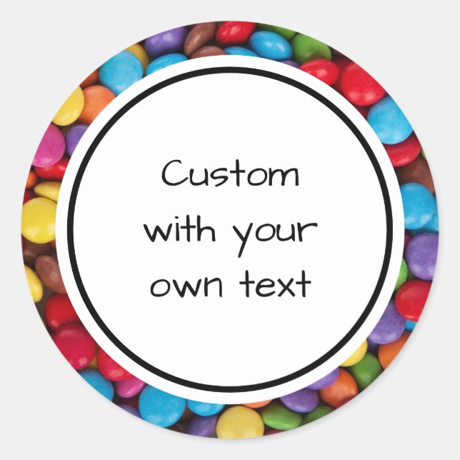 Custom Colorful Button Candy Runder Aufkleber (Vorderseite)