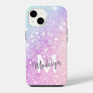 Custom Colorful Glitzer Iridescent Elegante iPhone 14 Hülle