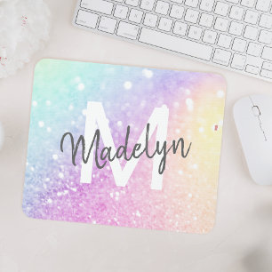 Custom Colorful Glitzer Iridescent Elegante Mousepad