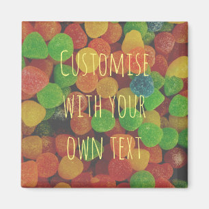 Custom Colorful Gumdrops Candy Magnet