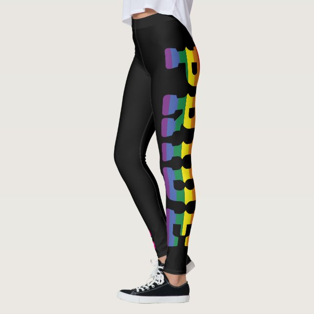 Custom Colorful LGBTQ+ Rainbow Prix NEW YORK Leggings (Links)