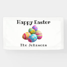 Custom Colorful Modern Egg Happy Oster Banner