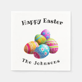 Custom Colorful Modern Egg Happy Oster Serviette
