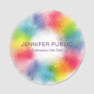 Custom Colorful Moderne Elegante Beruflich Trendy Namensschild