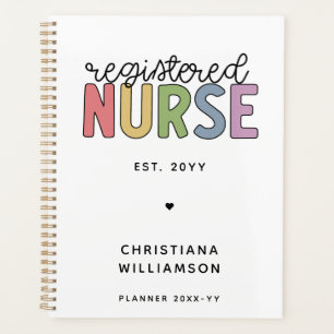 Custom Colorful Registered Nurse RN Abschluss Planer