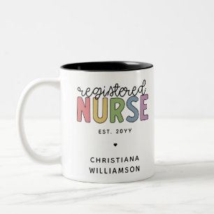 Custom Colorful Registered Nurse RN Abschluss Zweifarbige Tasse