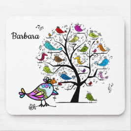 Custom Colorful Spring Bird Mousepad