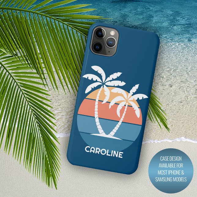 Custom Colorful Tropical Island Beach Ocean Sunset Case-Mate iPhone Hülle (Von Creator hochgeladen)