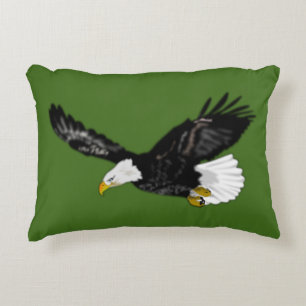 Custom Colors Accent Pillow mit Flying Bald Eagle Dekokissen