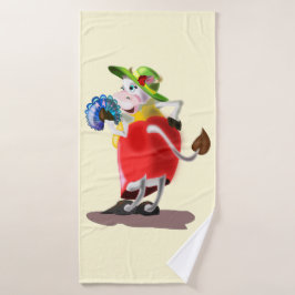 Custom Colors Badetuch mit Fun Fashion Cow Badehandtuch
