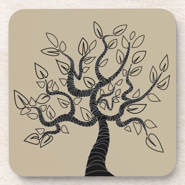 Custom Colors Beverage Coaster Tree of Life Kunst Getränkeuntersetzer (Vorderseite)