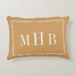 Custom Colors Classic Monogram Zierkissen<br><div class="desc">Personalisiertes Monogramm Kissen mit traditioneller Grenze. Pantone-Armbanduhren sind jetzt erhältlich und können mit der gewünschten Hintergrundfarbe angepasst werden. Sie können auch die Farbgröße des Schriftartes usw. der Initialen ändern.</div>