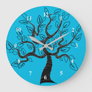 Custom Colors Clock - Tree of Life Art Große Wanduhr