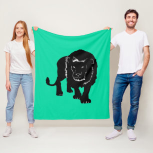 Custom Colors Fleece Blanket mit Lion