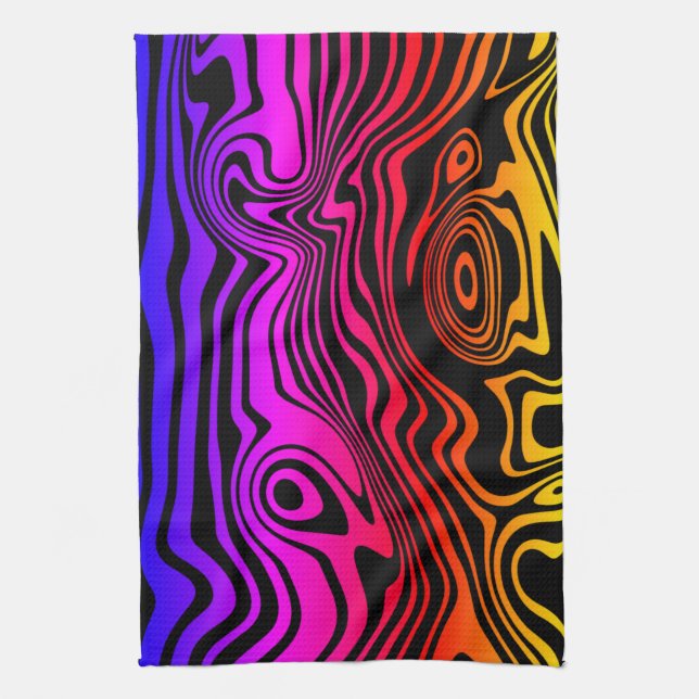 Custom Colors Kitchen Handtuch Art Colors Waves (Vertikal)