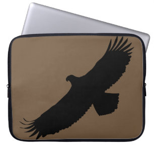 Custom Colors Laptop Sleeve Eagle Flying - Brown