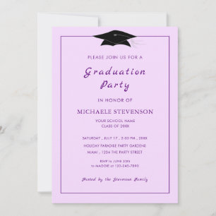 Custom Colors Moderne Graduierungsparty Einladung