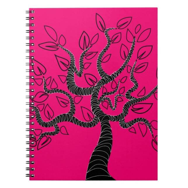 Custom Colors Notebook mit Tree of Life Art Notizblock (Vorderseite)