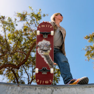Custom Colors Skateboard - Happy Ostrich - Lächeln