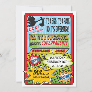 Custom Comic Book Baby Shower Einladungen