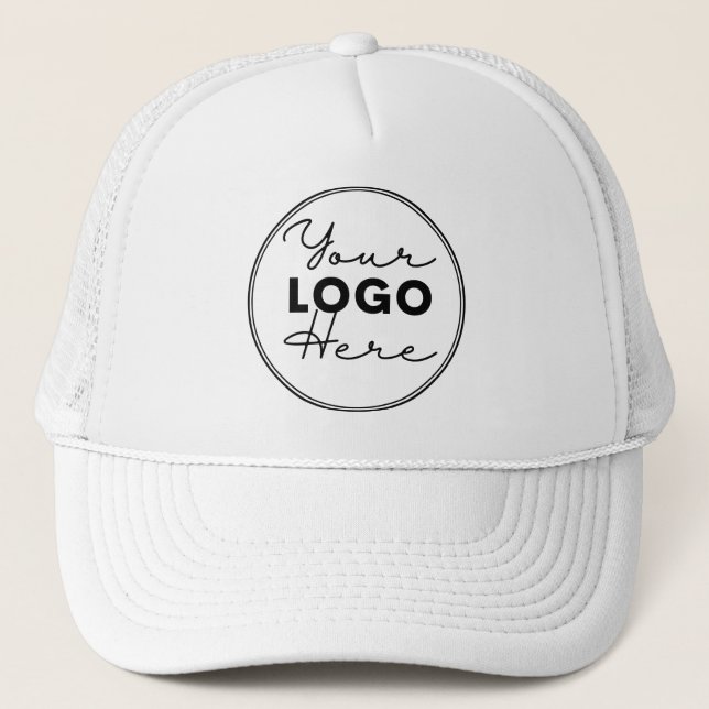 Custom Company Business Logo Minimalist  Trucker H Truckerkappe (Vorderseite)