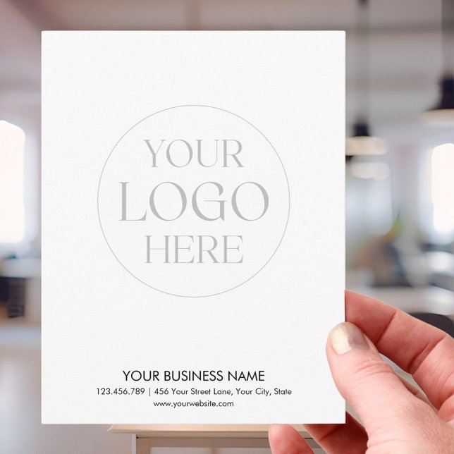 Custom Company Business Logo Modern Promotional  Mitteilungskarte (Von Creator hochgeladen)