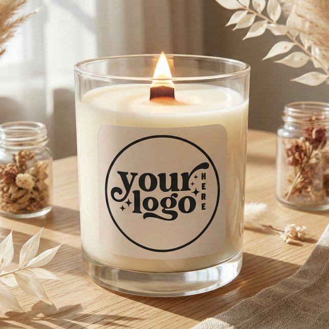 Custom Company Business Your Logo Here Quadratischer Aufkleber (Custom Company Business Your Logo Here Square Sticker)