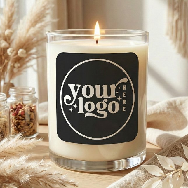 Custom Company Business Your Logo Here Quadratischer Aufkleber (Custom Company Business Your Logo Here Square Sticker)